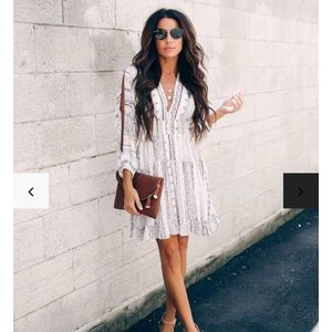 Small White and red vici dress